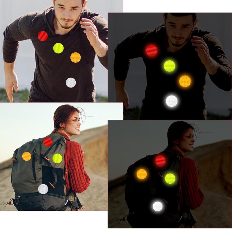 Ymapinc 40Pcs Dot Reflective Tape Sticker Warning Reflector Stickers Safety Night Visibility Waterproof Reflector Sticker for Vehicle, Bicycles, Motorcycles, Clothing - Image 4